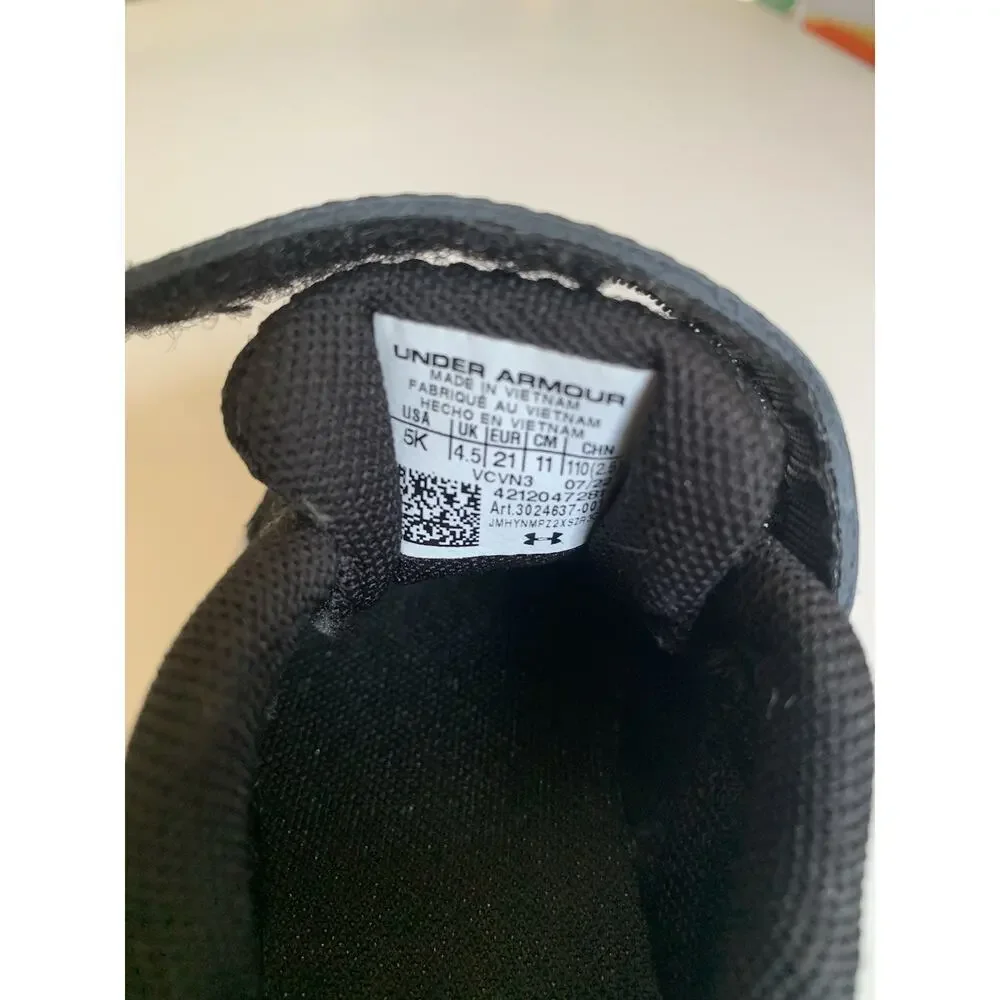 Under Armour Size 5K Toddler Shoes Kids Sneaker Tennis Athletic Running Youth